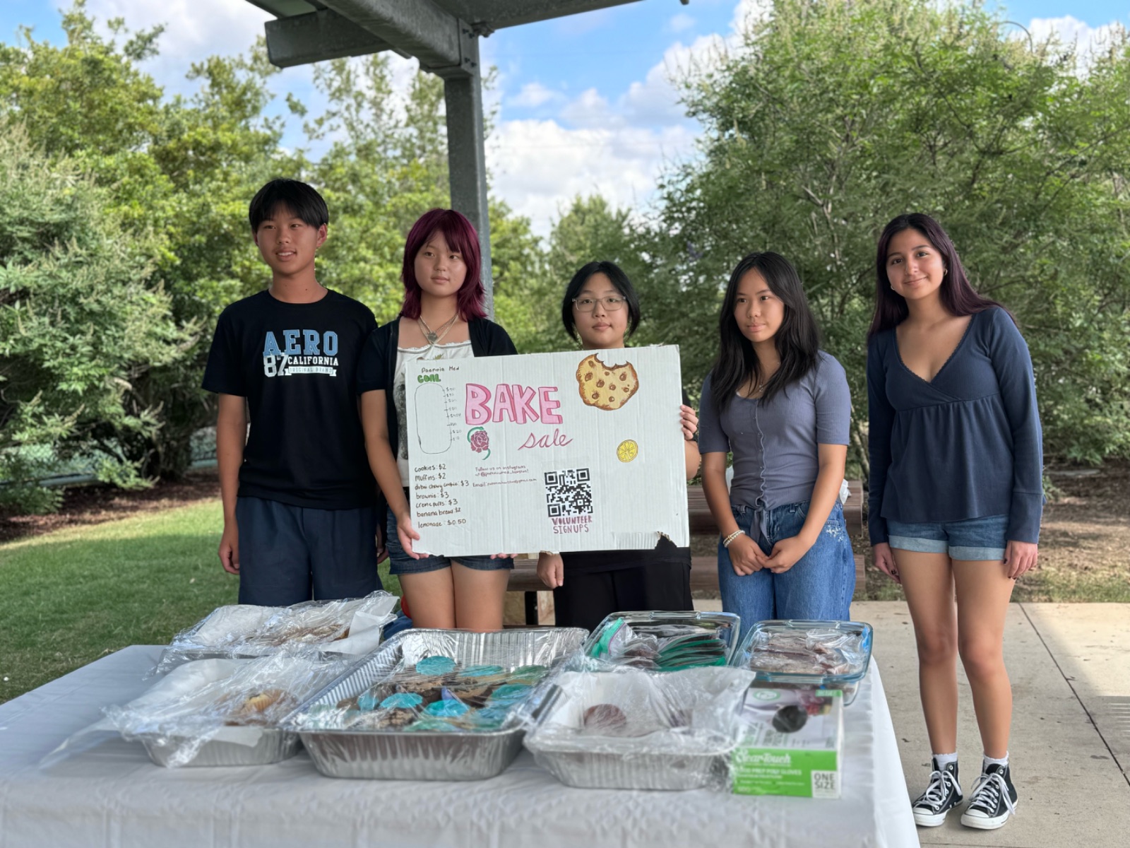 Houston branch volunteers at their bake sale table